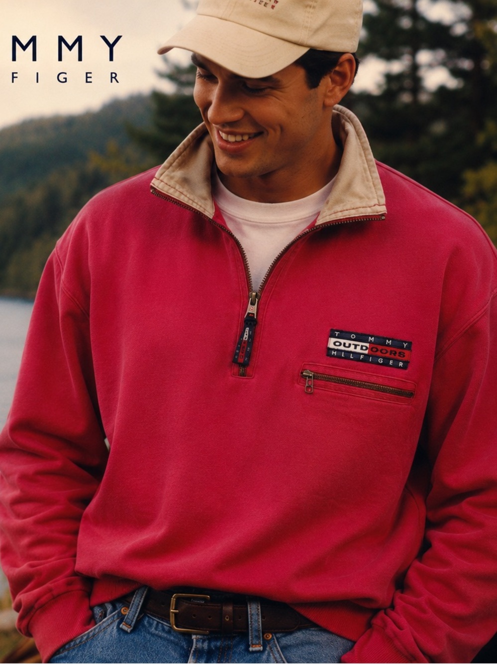 90’s Vintage Tommy Hilfiger Outdoors Men’s Quarter Zip